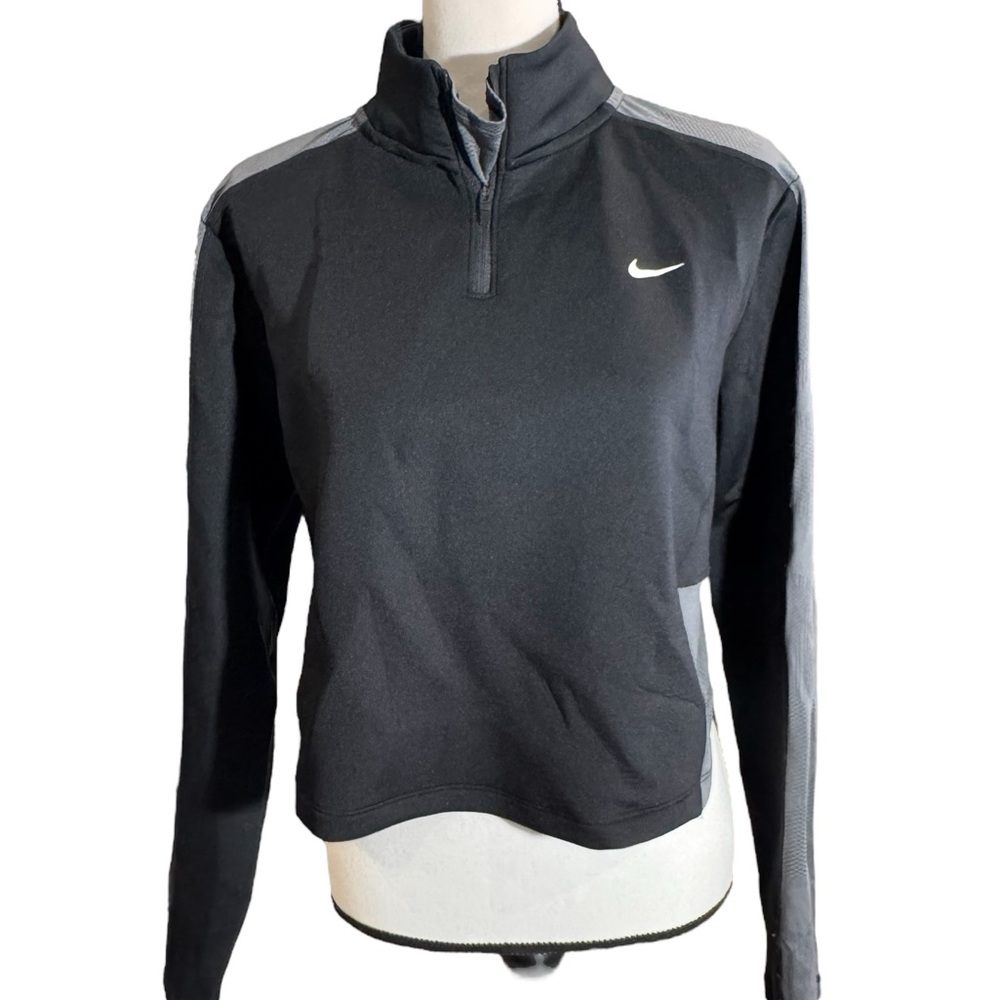 Nike Pro Cropped Quarter Zip Black L - Picture 5 of 8